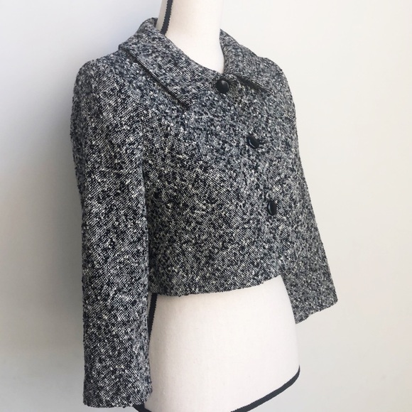 Talbots Vintage Cropped Wool Blend Jacket Sz 2 - Picture 5 of 13